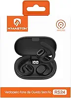 Fone de Ouvido Bluetooth Para Corridas, 96 Horas para Reprodução, Design Esportivo com Display de Led, Gancho De suporte Que Não Cai, Com Microfone Embutido, Perfeito Para Treinos e Exercicíos