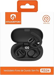 Fone de Ouvido Bluetooth Para Corridas, 96 Horas para Reprodução, Design Esportivo com Display de Led, Gancho De suporte Que Não Cai, Com Microfone Embutido, Perfeito Para Treinos e Exercicíos