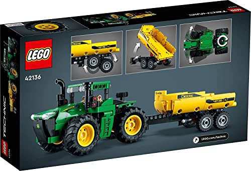 Image of Lego 42136 Technic Tractor Model Building Kit; A Project Designed for Kids Who Love Tractor Toys; Complete with Tipping Trailer; for Ages 8+ (390 Pieces)