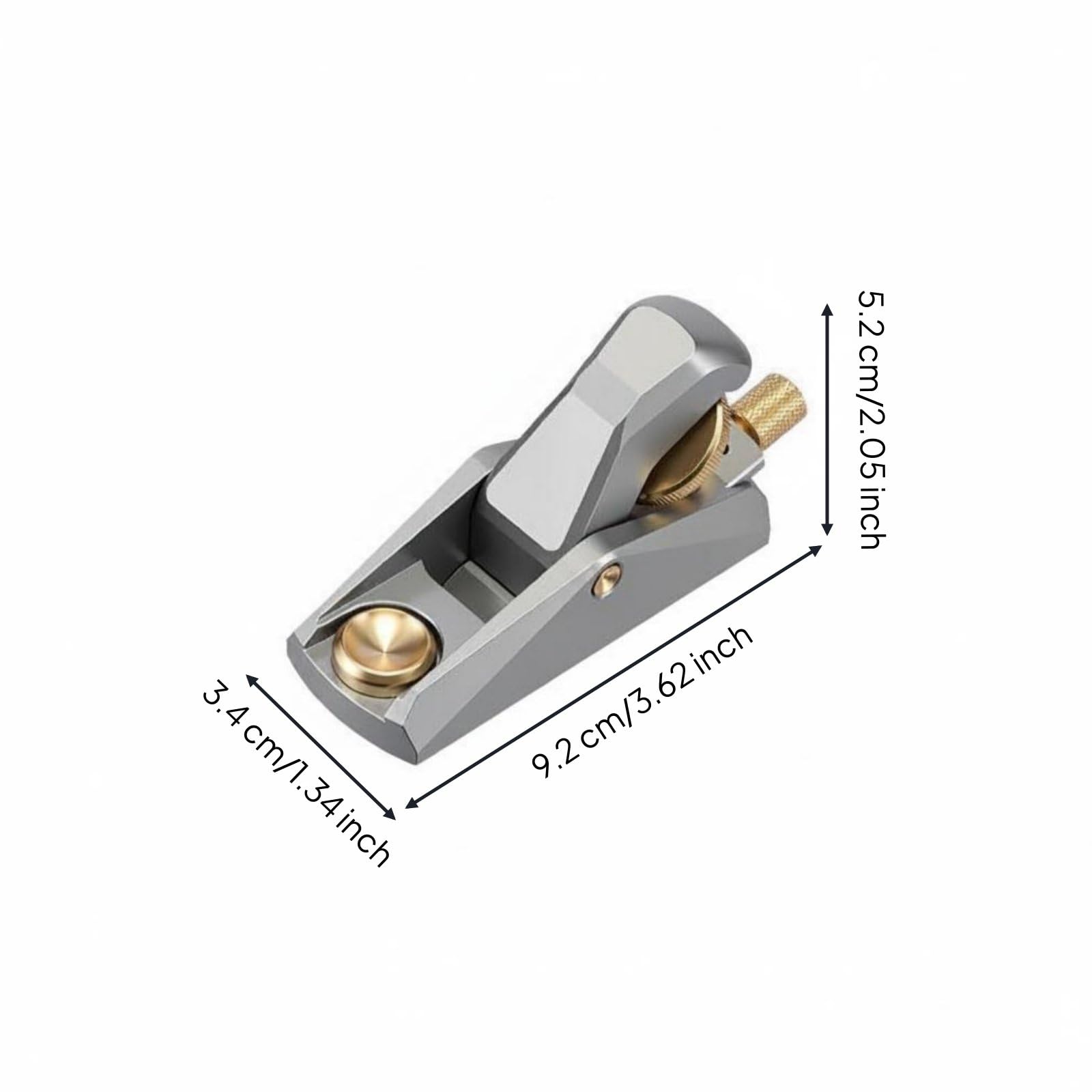 Baoblaze Cepillo de Carpintería Mini Avión de Mano Cepillo de Banco Cepillo Bajo Ángulo Herramienta Manual de Aluminio para Corte Suave Control de Pulido de, Plata