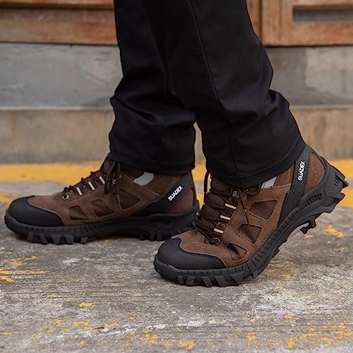 Image of SUADEX Steel Toe Boots for Men Women Indestructible Non Slip Comfortable Work Boot Safety Construction Shoes