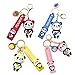 Tomedeks - Llavero con diseño de panda lindo de dibujos animados, 4 piezas, decoración de equipaje, bolso de mano, regalo para mujeres y niñas (4 colores)