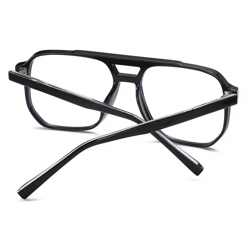 Poshh Eyewear Blue cut Light Blocking Glasses | Anti Glare Eyewear | Uv Protection Eye Glass For Men | Computer Glasses For Mobile/laptop Use | (Black) 1