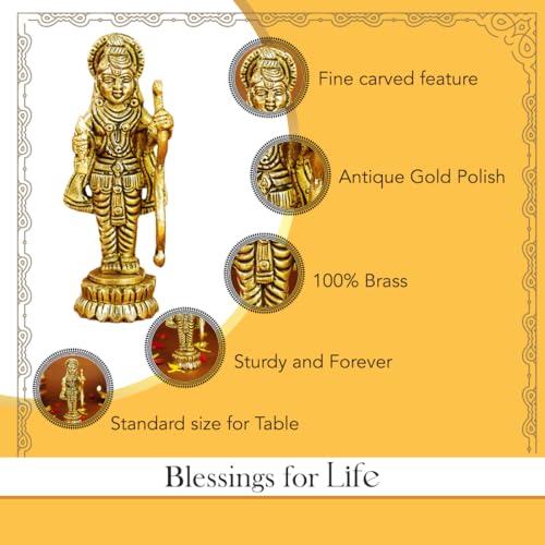 Image of Ekhasa 100% Pure Brass Ram Lalla Idol | Ayodhya Ram Lala Murti | Shri Ramlala Statue | Shree Ram Bhagwan Murti for Car Dashboard, Home, Pooja Temple, Gift | Lord Rama Idol | Sri Ramlalla (4 inch)