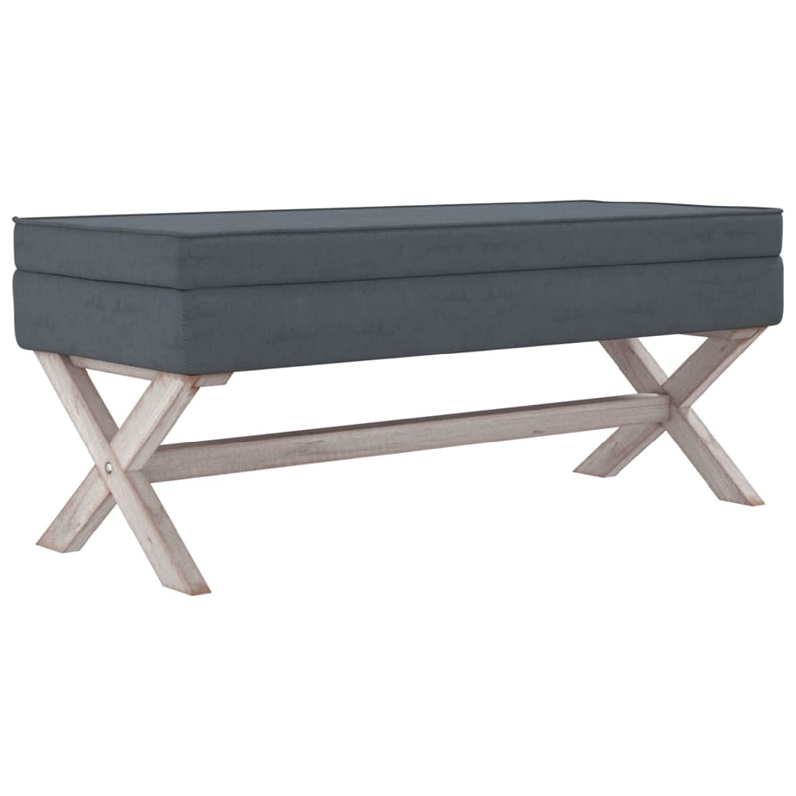 ShGaxin Taburete con almacenaje Terciopelo Gris Oscuro 110x45x49 cm, Taburete Bajo, Taburete Pequeño, Taburete Meditacion, Taburetes De Cocina