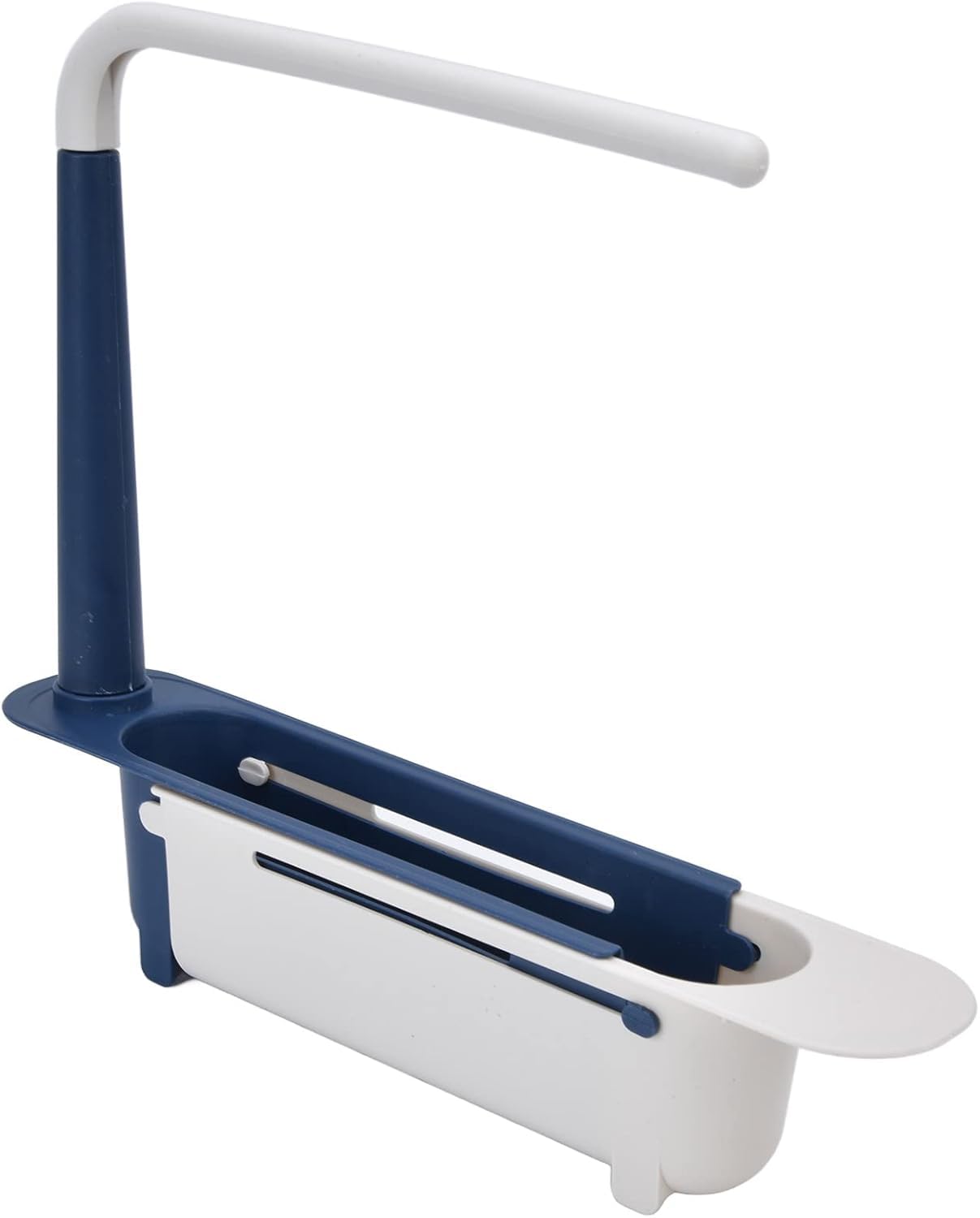 ECOVISTA Telescopic Sink Storage Rack for Kitchen, Freely Adjustable Storage Drain Basket, Telescopic Soap Holder with Sponge, Towel Rack Under Sink Organizers