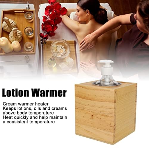 Brrnoo Calentador de Botella de Aceite Ajustable para Masaje, Calentador de Loción de Spa, Dispensador de Aceite Calentado, Loción y Crema Calentador de Aceite Eléctrico