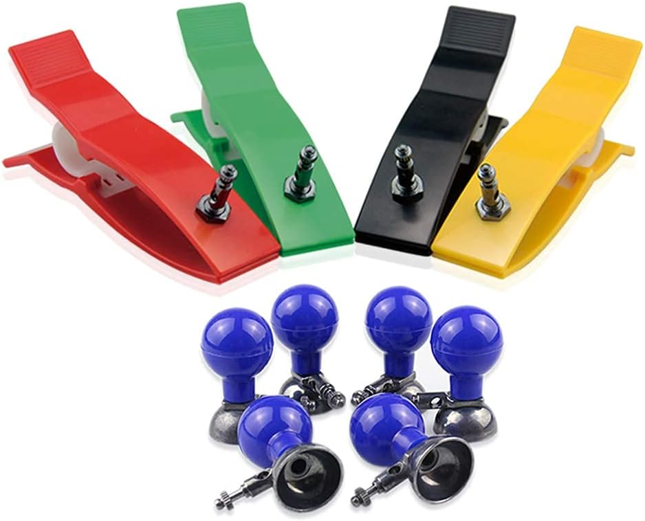 Multiple Color ECG/EKG Limb Clamp Clip Electrodes with Suction Cup Bulb Balls for Adult