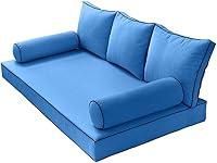 Vista 1 de Prolinemax Funda solamente Sábana bajera ajustable para colchón de sofá cama estilo 3 doble con ribete de contraste para exteriores AD102