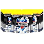 Finish Quantum Ultimate Dishwasher Tablets - Dishwasher Tablets with Triple Effect - Powerful Cleaning, Degreasing Power and Shine - Storage Pack of 70 Finish Tabs (7 x 10 Tabs)