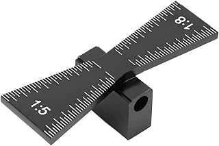 MAGT Schwalbenschwanz Marker, Holzbearbeitung Schwalbenschwanz Schablone Aluminiumlegierung Schwalbenschwanz Messgerät Werkzeug mit Skala 1:5/1:8