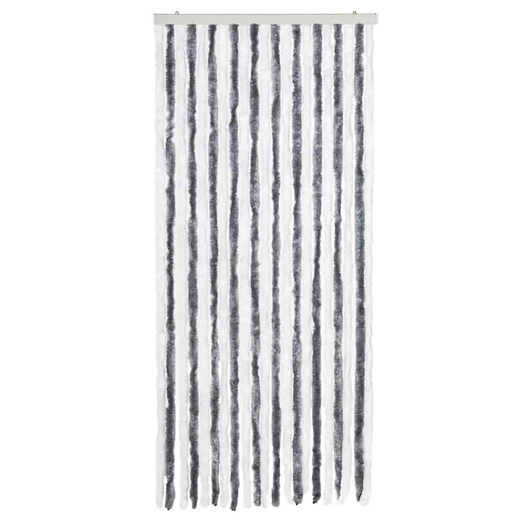 Moustiquaire chenille 90 x 220 cm gris et blanc