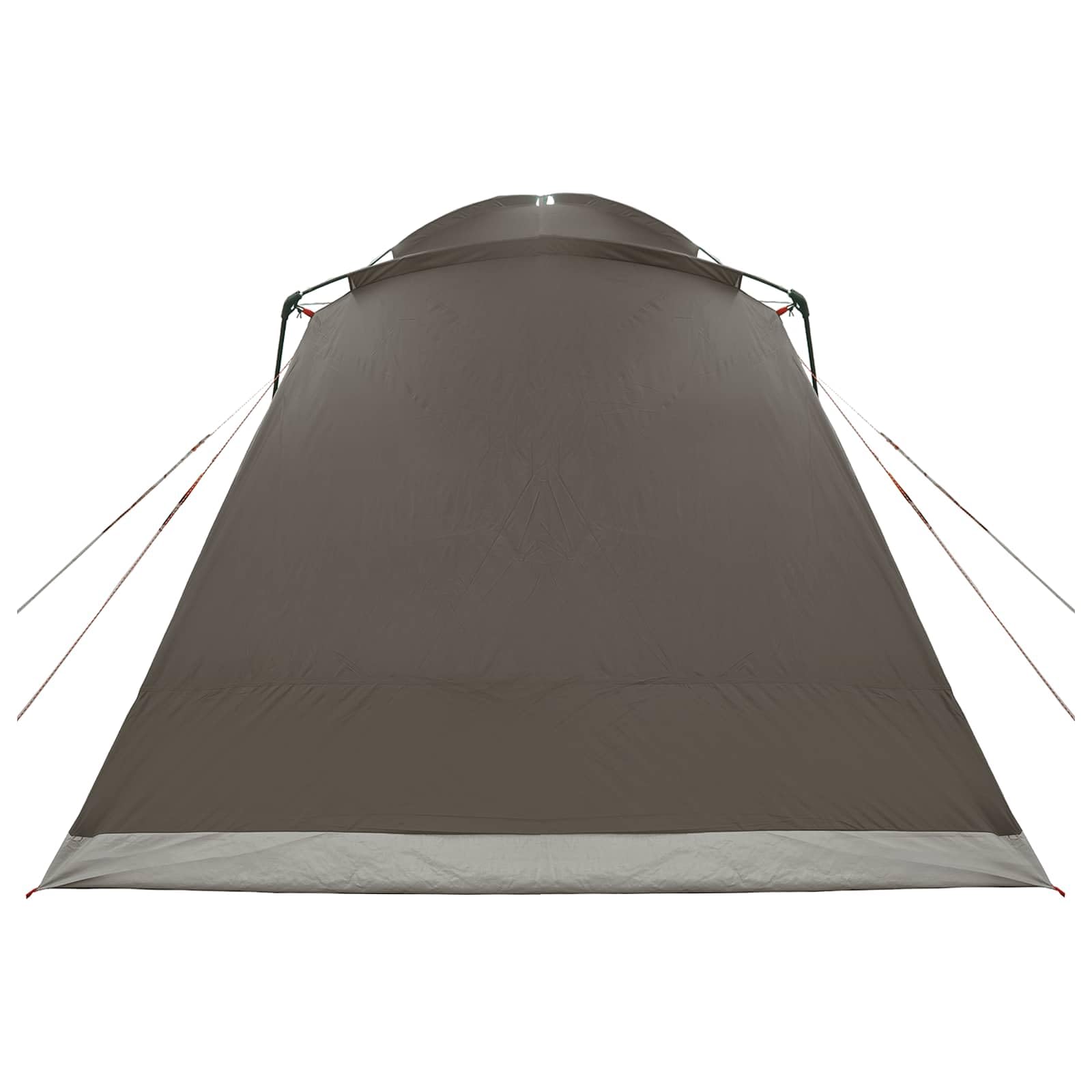 Hütten-Zelt mit Dach Braun grau 8 Personen, Polyester Stahl Cabin Moskito Schutz, wasserdichtes Regenfly, Reißverschlusstür, Camping Wandern Festival Outdooreinsatz