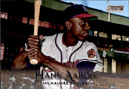 2019 Topps Stadium Club #54 Hank Aaron Milwaukee Braves Baseball Card