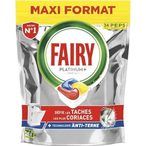 Fairy Platinum - Spülmaschinentabs All-In-One 100 Kapseln Zitrone Lemon Geschirrspültabs, Geschirrspülmittel Tabs in Sparpack