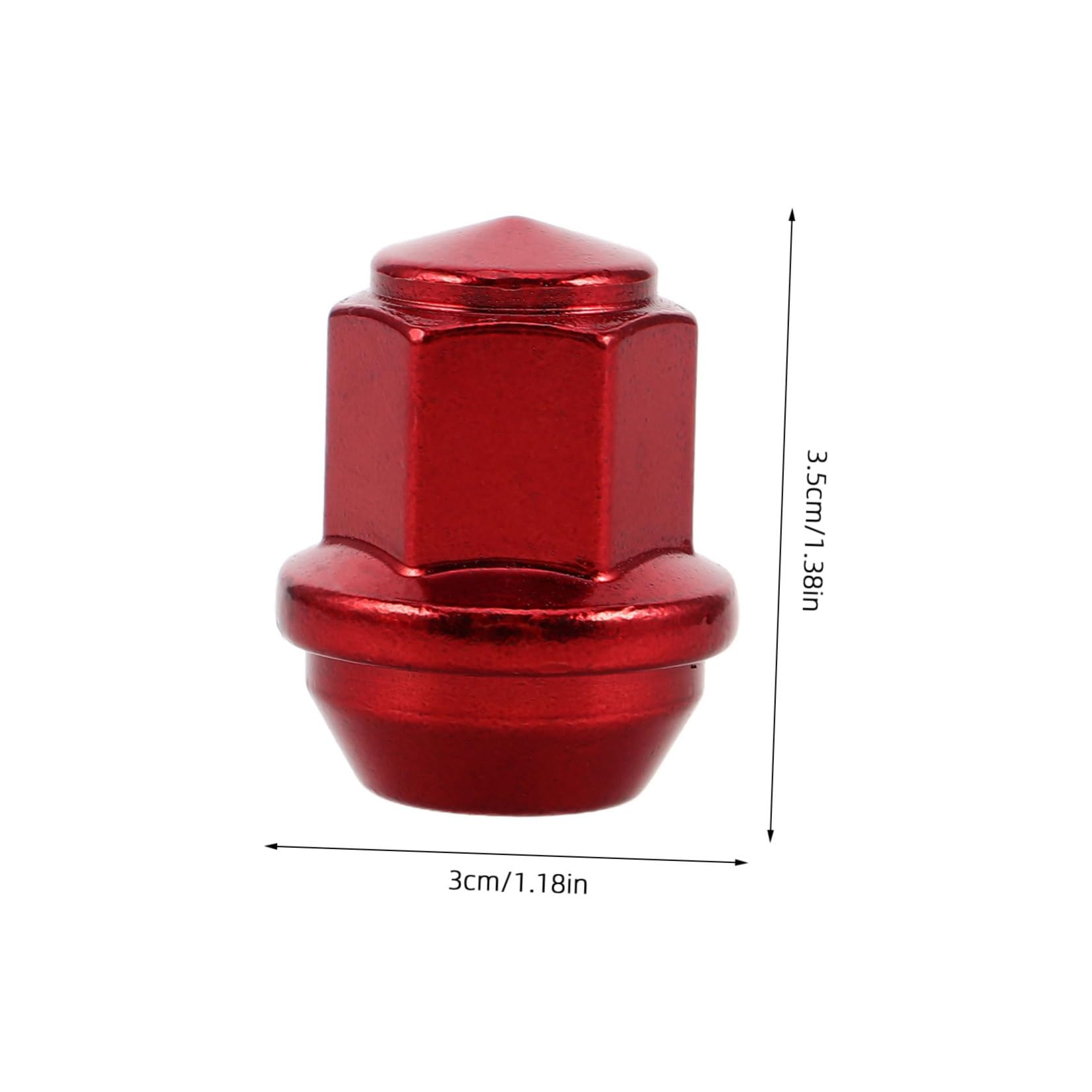 Zerodeko Red Solid Lug Nut Covers Wheel Lug Nut Protector Caps for Easy Installation Robust Design for Secure Wheel Attachment Automotive Accessory
