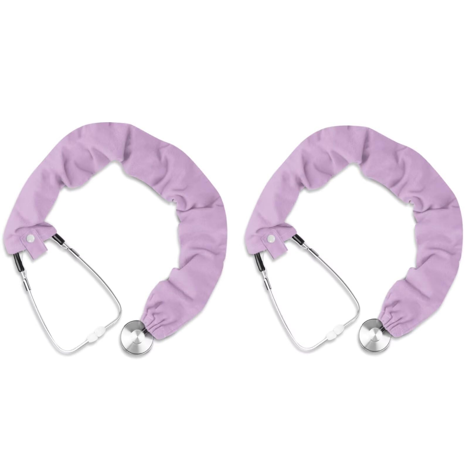 Uorisanigo Stethoscope Accessories Purple Stethoscope Cover Sleeve with Button Stethoscope Covers for Women Stethoscope Protective Cover for Nurses Doctors 2 Pack