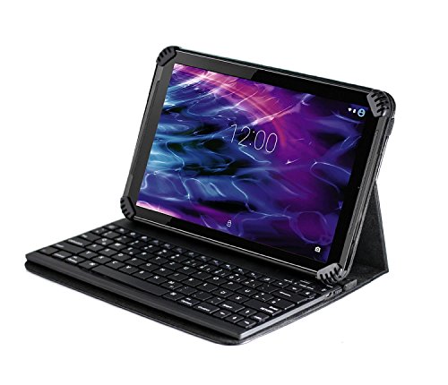 Fall/Abdeckung/Tasche/Hülle mit Standfunktion und QWERTZ Bluetooth Keyboard für das ARCHOS 101 Oxygen