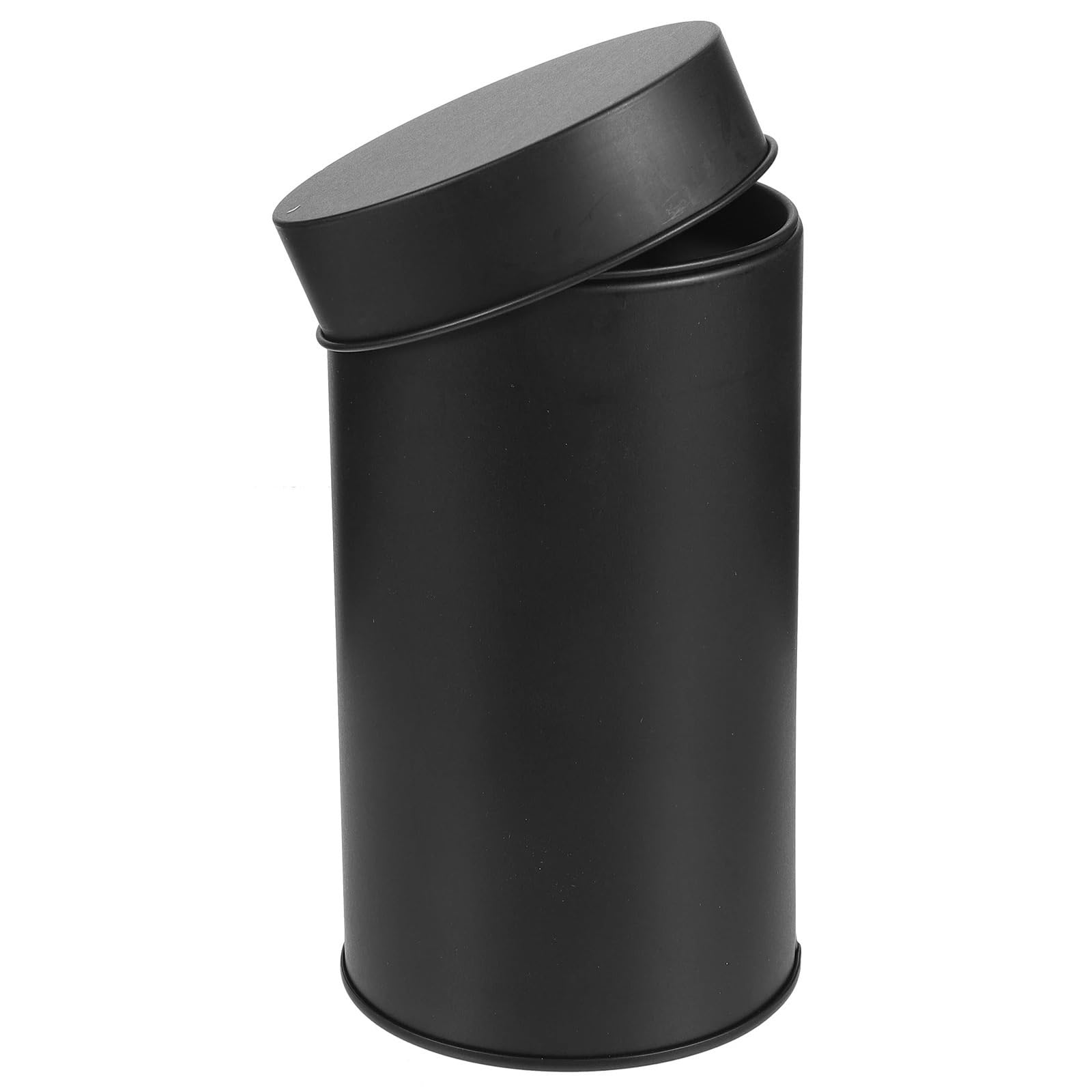 UBOHUZ Candy Jar Canister For Tea Leaf Coffee Tin Canisters Airtight Small Sugar Black Metal With Lids Travel for Tea, Coffee