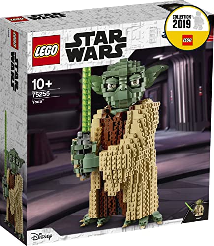 LEGO 75255 Star Wars Yoda Bauset, Sammlermodell mit Displayständer, Angriff der Klonkrieger, Bauset für Kinder und Erwachsene