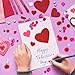 Boao 600 Pieces Valentines Pom Poms Assorted Glitter Fluffy Balls for Valentine‘s Day DIY Crafts Party Decorations, 3 Colors