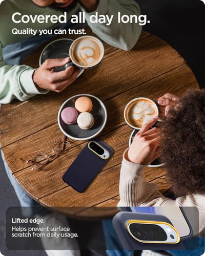 Image of Spigen Nano Pop MagFit Back Cover Case for Pixel 10 Pro XL, Pixelsnap Compatible, Bold Two-Tone Design - TPU | Blueberry Navy