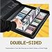 9-Pocket Toploader Binder, Clovecat Premium Card Book， Holds 252 Trading Card with 20 Removable Top-loader Sleeves，PU Card Holder Folders,Card Album for MTG, TCG, Yugioh, Game & Sports Cards(Black)