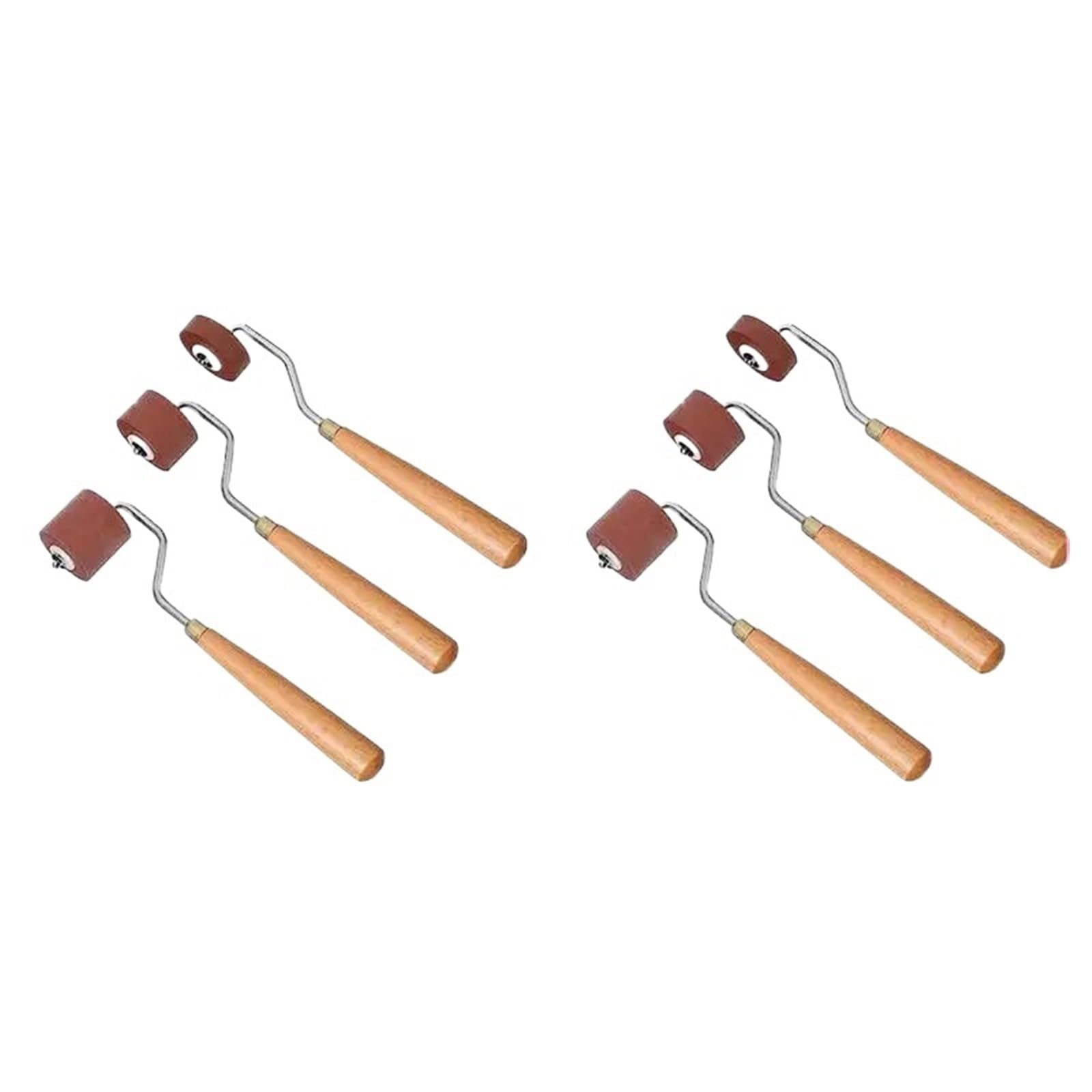 Gummi Abstreiferwalze 6Pcs Printmaking Brayer Rubber Roller Paint Brush Ink Applicator Art Craft Oil Painting Tool for