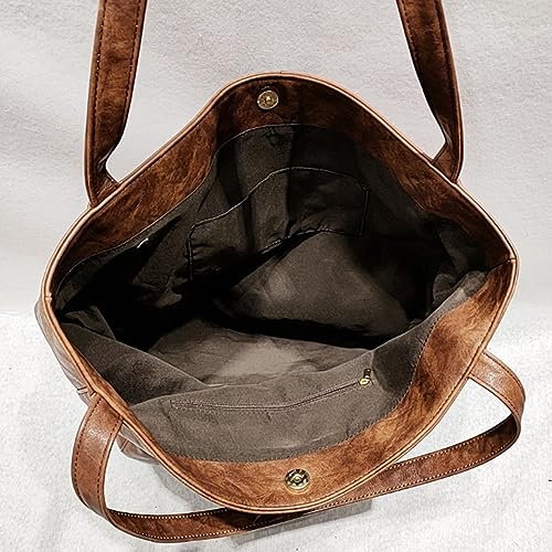 Bolso tote para mujer de cuero PU patchwork miniatura 6