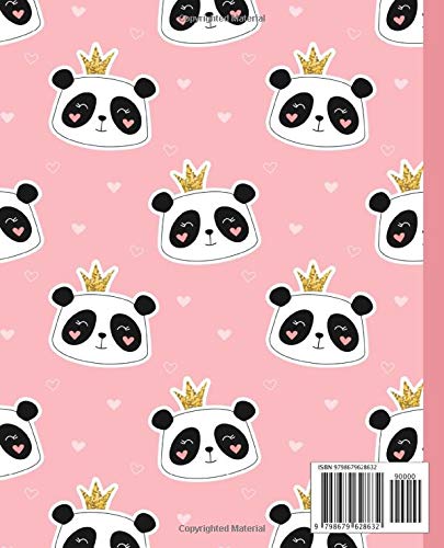 Vista 2 de Composition Notebook Wide Ruled Lined Paper Notebook Journal Cute Panda Princess Pattern Workbook for Boys Kids Teens Students for Back to School