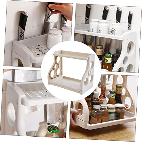 Cabilock 1Pc Tempero Lata Armazenamento Rack Prateleiras De Armazenamento Organizador De Prateleiras