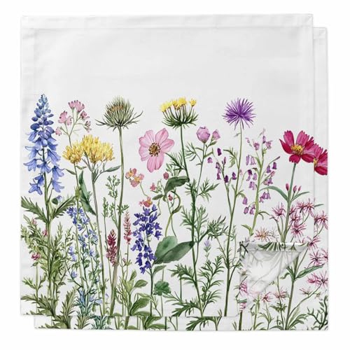 Servilletas de Tela Set de 2 con Estampado Floral 20x20 Pulgadas miniatura 1