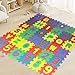 Number Alphabet Foam Baby Foam Play Mat Soft EVA Foam Colorful Floor Mat Child Educational Toy Gift Each Tile 4.7x4.7 Inch,(.)