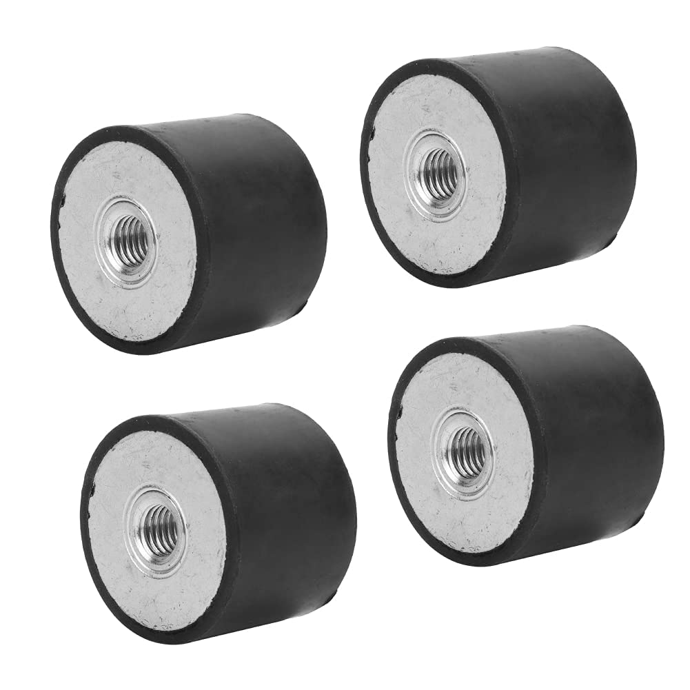 Piedini Antivibranti Aerzetix - Set 2 Pezzi, Gomma E Acciaio, Filettatura M8, Carico 1008N - Foto 5