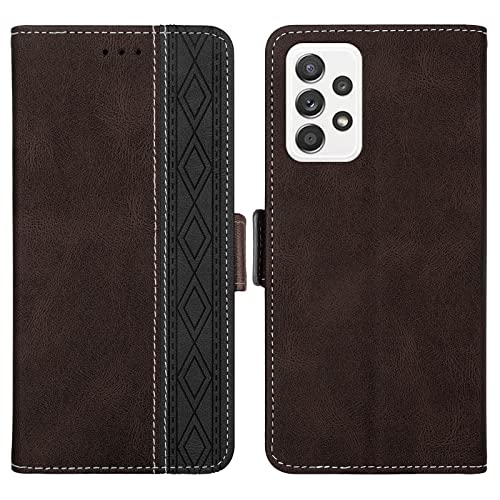 Boîtier de flip de téléphone portable For Samsung Galaxy A73 5G Boîtier De Style Portefeuille De Portefeuille Habilleur De Téléphone De Téléphone Holster De Téléphone À Boucle Magnétique Multifonction Cover