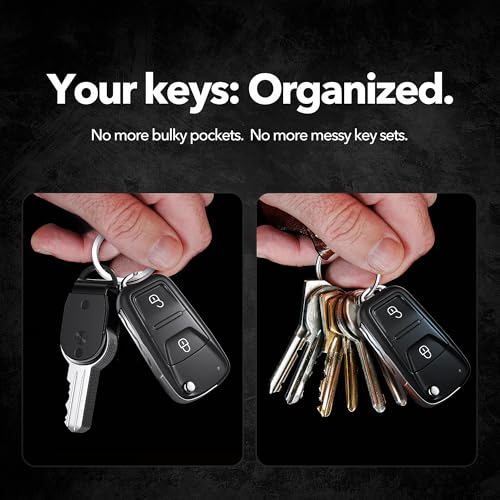 Image of QEG Key Organizer,Keyholder Keychain, Compact Metal Key Case, Minimalist Key Fob,Keychain For Men,Holds 2-6keys