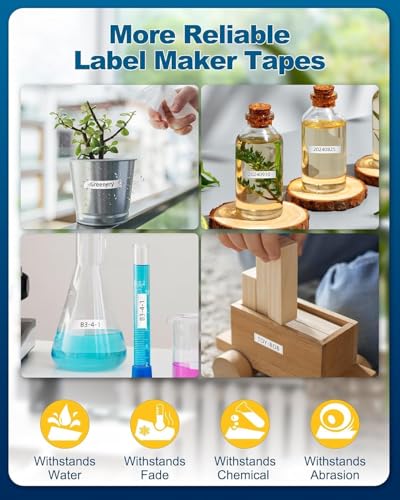 Image of TZe-231 12mm 0.47 inch Label Tape Compatible with Brother Ptouch PTD210 PTD220 | Replacement for TZe Tape 12mm 0.47 inch Laminated White Label Tape Compatible with Brother Ptouch PTH110 PTH111 PTD400, 4-Pack