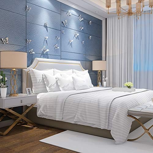 Highliving Duvet Cover Set 300 Thread Count White 100% Egyptian Cotton Hotel Quality(Single)