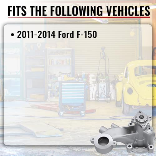 FIQAPJ Aluminum Engine Water Pump Compatible with 2011-2014 Ford F-150，2011-2014 Ford Mustang 5.0L DOHC V8, Replace# BR3Z8501C, BR3Z8501H by FIQAPJ - Used condition - Image 3