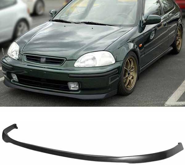 Miniatura 7 de Labio de parachoques imprimado compatible con 1999 2000 H0nda Civic EK CX DX EX-R Uretano plástico parachoques labio inferior