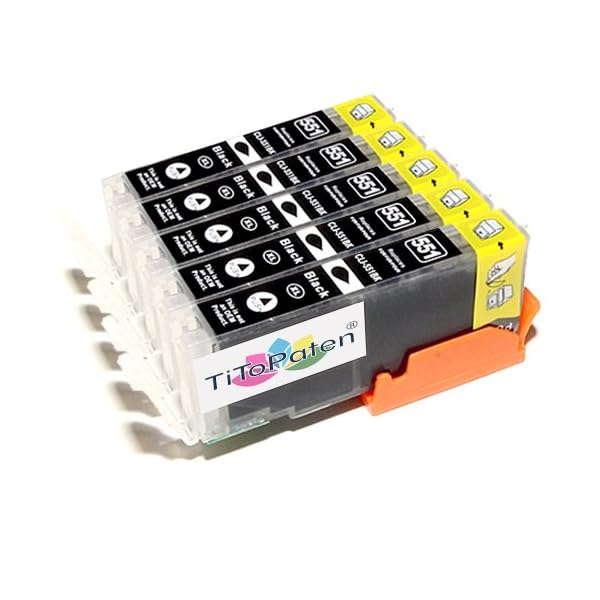 *TITOPATEN* - 5X Canon Pixma IP 7250 kompatible XL Druckerpatronen - Photo Schwarz - Patrone MIT CHIP !!!Hohe…