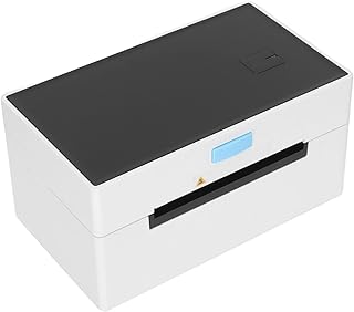 Thermal Label Printer, Space Saving Thermal Label Printer, 160mm/s Speed High Resolution Continuous Printing, Straight Line Hot Printing Design for Restaurants, Milk Tea Shops