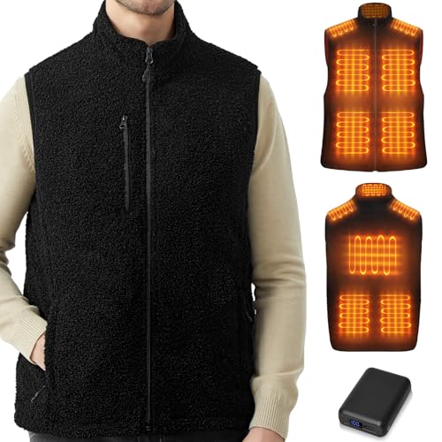 FrostVoyage Beheizbare Weste Damen Herren mit 18400mAh Powerbank,...