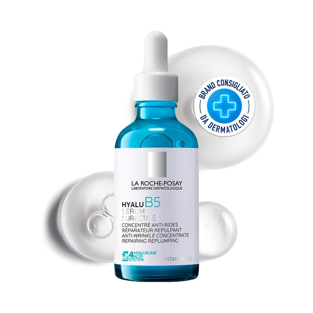 La Roche-Posay Hyalu B5, Siero Concentrato Anti-Rughe, Adatto a Tutti i Tipi di Pelle e Fototipi, Effetto Rimpolpante, Con 4 Tipi di Acido Ialuronico e Vitamina B5, 50ml