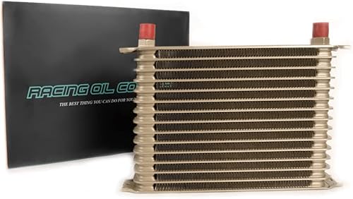 Miniatura 1 de PIT66 Universal AN-10AN - Enfriador de aceite de transmisión de motor compatible con aluminio de 15 filas de oro modelo japonés