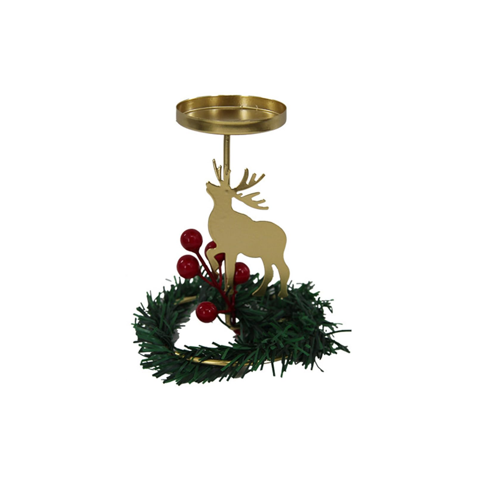 carotoe Iron Christmas Holders, Holiday Tealight Candlestick for Tabletop Decorations Centerpieces Christmas Holders