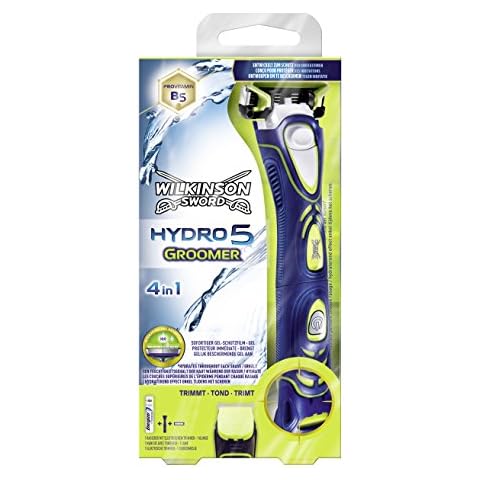 Wilkinson Sword Hydro 5 Groomer - Máquina de afeitar con recortador eléctrico y depósito de gel Cover