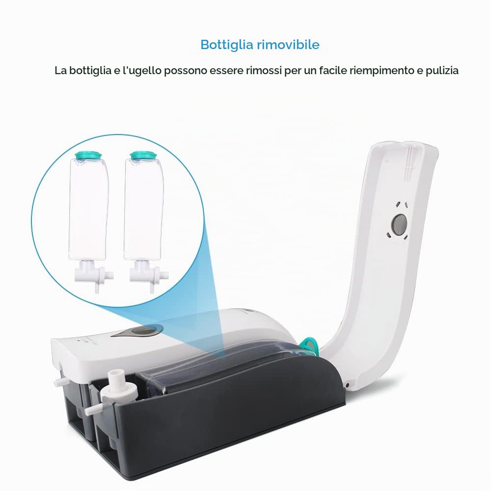 Decdeal 1 300ML x2 Manuale Dispenser di Sapone, Bagno Doccia Gel Shampoo Liquido Disinfettante Distributore di Dispenser,Senza Foratura（Bianco）