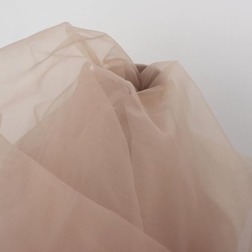 Power Corset Mesh Fabric, Non Stretch Mesh Net for Transparent Corset Base, Couture Dress, Wedding, Prom Gown,Pre-Cut 5 Yards Long 60" Wide (New Nude, 5 Yard pre Cut)