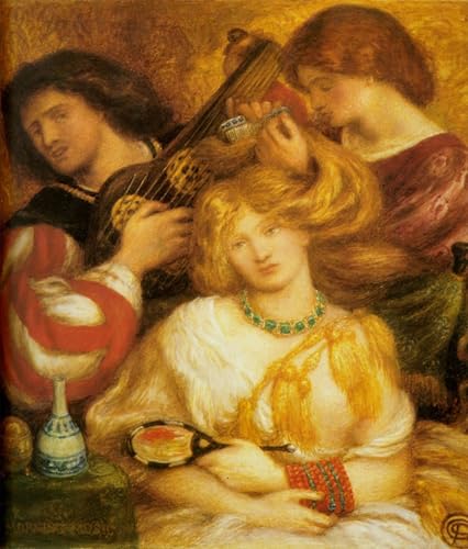 Pinturas murales retro de Dante Rossetti para dar un toque artístico a tu salón de 60x90cm